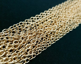 1 meter Gold Plated Chain 5 x 3.5mm - nickel free continuous gold plated chain