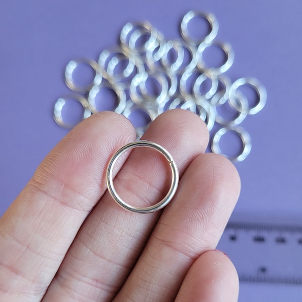 16mm Silver Plated Jump Rings 50 pieces - Extra large jump rings - Strong Jewellery Findings