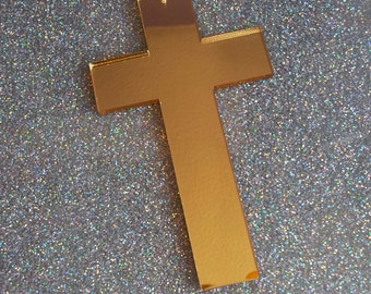 1 x Laser cut acrylic XL Cross pendant