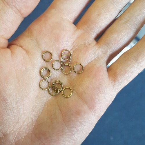 7mm Gold Plated Jump Rings Strong Jewellery Findings 100 Etsy