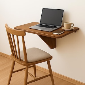 Foldable Wall Mounted Desk: Space Saving Drop Leaf Table