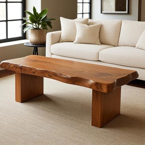 Live Edge Coffee Table: Handmade Rustic Wood Slab Centerpiece