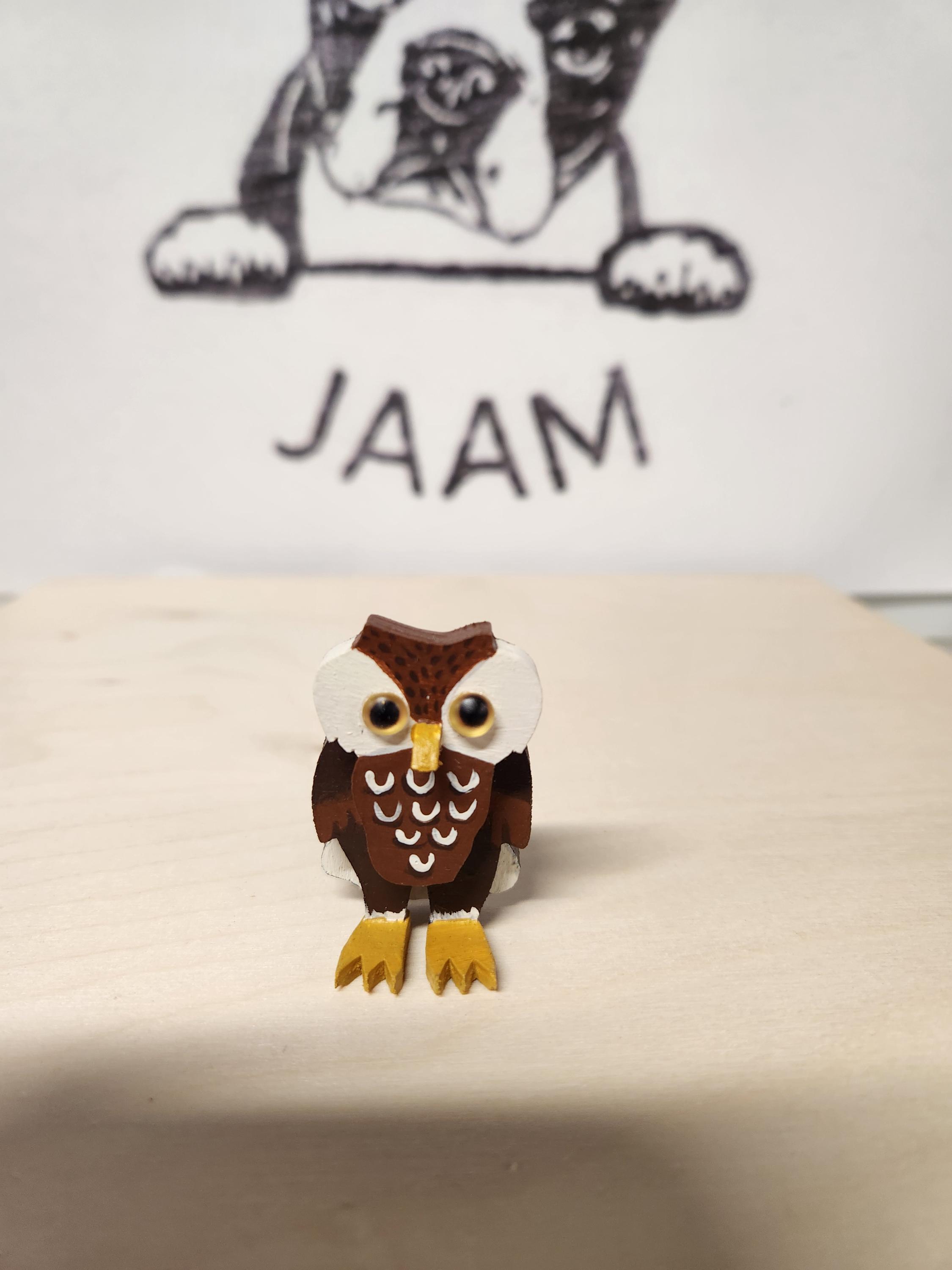 Small Layered Owl Figure