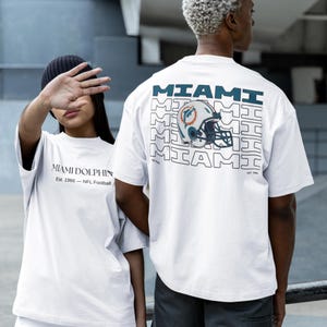 Miami Pearls 2025 NFL Unisex T-Shirt Football Merch Miami Team Shirt Retro inspiriert Fan Bekleidung Geschenk Sportbekleidung