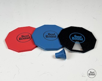 Combo Deal - Buy 2 Medium Beading Trays and get a FREE Pour Lid and funnel. project organizer bead storage Delica beading tray travel case