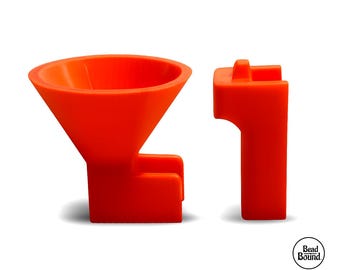 Lid Popper and Square Funnel for Flip-top containers tic-tac opener bead storage Combo