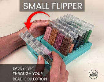 Flip-top Flipper Bead Storage Bead Organizer container solution Small holds 32 Tubes for beading and Crafting tictac