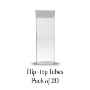 フリップトップビーズチューブ 20個パック 蓋付き デリカシードビーズ収納 ビーズオーガナイザー ビーズクラフト ビーズコンテナ ティックタックビーズチューブ