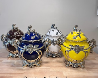 SAVE 5% in Combos. Sopera, Santo, Tureen Porcelain, Plate,Tinaja de Santo, Ginger Jar Orisha Santeria Ifa Potiche Yemaya Oya Obatala Oshun