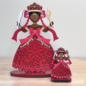 Oya Handcrafted wooden Orisha Oya Statue | Lansã Figurine | Yoruba santeria Religious figurine