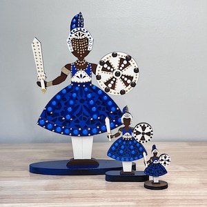 Handcrafted Wooden Ogun Statue: Yoruba Orisha Figurine