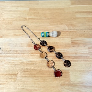 ACCESORIOS ORULA COMBO Brocha y Opele Ekuele Ifa| Brush and Ekuele Babalawo |Opon Ifa| Babalawo tablero de madera| divination Reading tools
