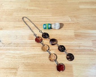 Orula Combo: Coconut Ekuele Chain and Babalawo Brush