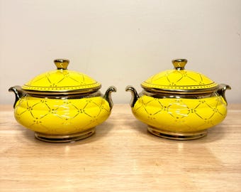 Ibeyi Twins Porcelain Tureens: Yoruba Santeria Soperas with Gold Detail