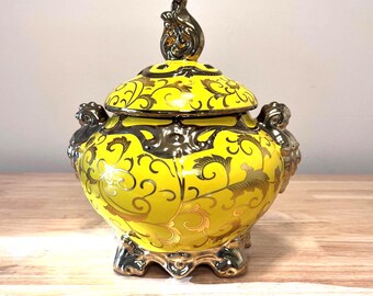 Oshun Porcelain Tureen: Yellow Santo Osha Ginger Jar