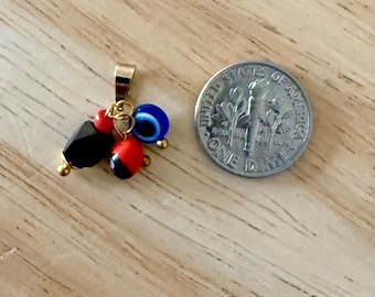 Genuine Azabache Evil Eye Charm Pendant: Hamsa Spiritual Talisman