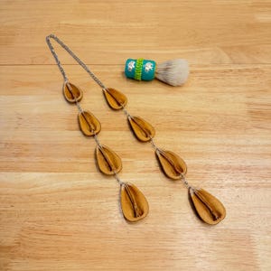 ACCESORIOS ORULA COMBO Brocha y Opele Ekuele Ifa| Brush and Ekuele Babalawo |Opon Ifa| Babalawo tablero de madera| divination Reading tools