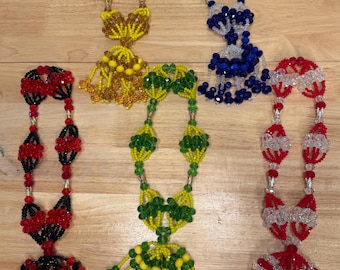 Handcrafted Beaded Mazo Necklace: Santo Orishas Yoruba