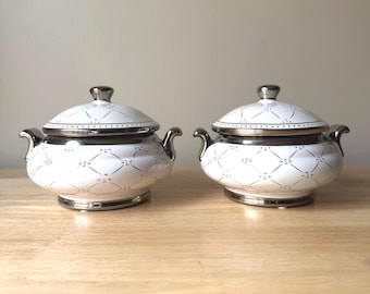 Ibeyi Twins Porcelain Tureens with Lids: Santeria Yoruba Soperas