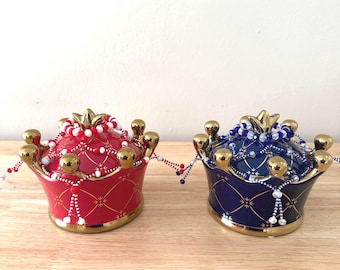 SAVE 5%  Soperas crown Ibeyis con Maya  Jimaguas Potiche Orula Ibeji Soperas Yoruba Twins Mesh Santeria Ifa Shango Yemaya Tureen Tinaja
