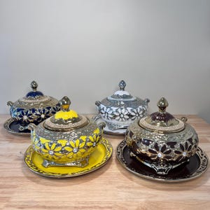 Orisha Santeria Porcelain Tureen COMBO : Yemaya, Oya, Obatala, Oshun