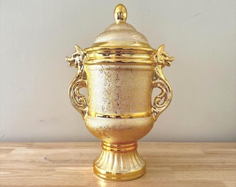 Oshun Porcelain Tureen | Yellow & Gold Orisha Santeria