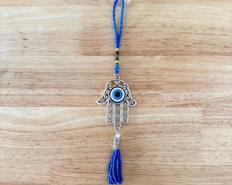 Hamsa Evil Eye Car Hanging: Fatima Hand Nazar Amulet