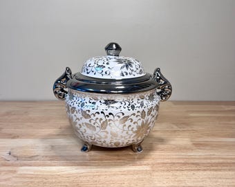 Obatala Porcelain Tureen: White & Silver Orisha Santeria Potiche
