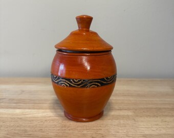 Hand Carved Cedar Ikofa Orula: Orunmila Altar Sopera