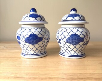 Ibeyi Twins Tureens: Blue and Gold and Red and Gold, Yoruba Santeria
