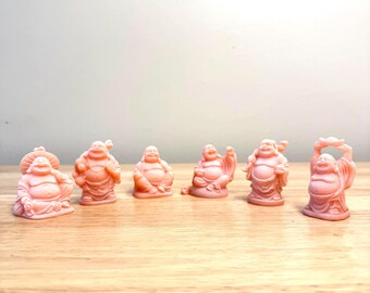 Feng Shui Laughing Buddha Set: Good Luck Charms, Home Decor (2”)