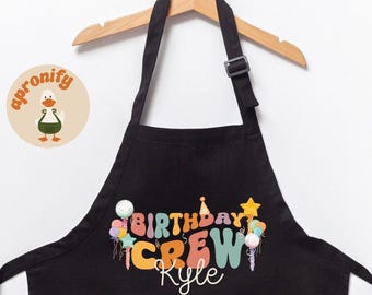 Kids Birthday Apron, Kids Art Apron, Painting Apron, Toddler Apron, Birthday Party Favor, Kids Party Apron, Birthday Activity, Kids Gift