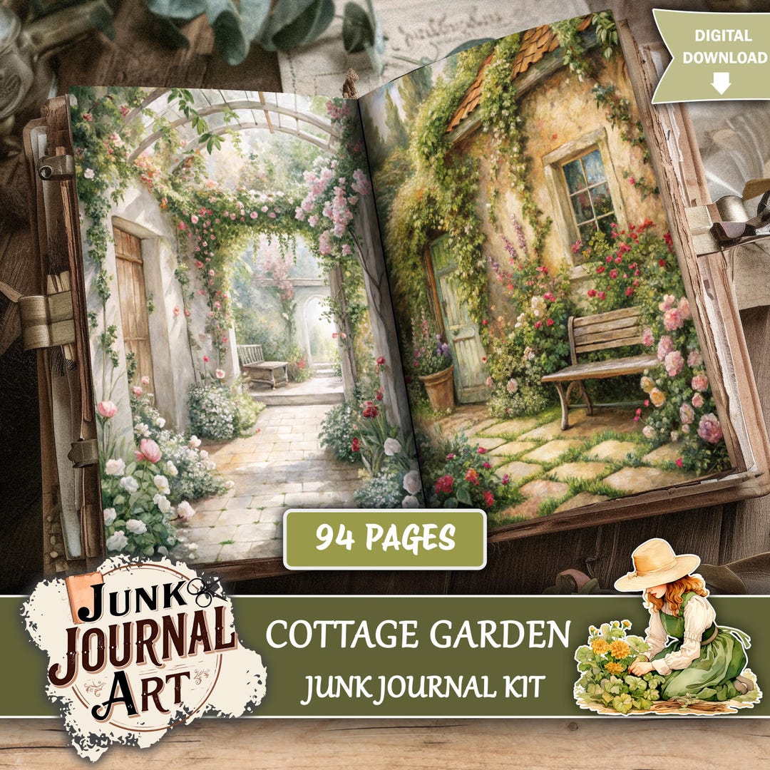 Cottage Garden Junk Journal, Junk Journal Supplies, Junk Journal Kits ...