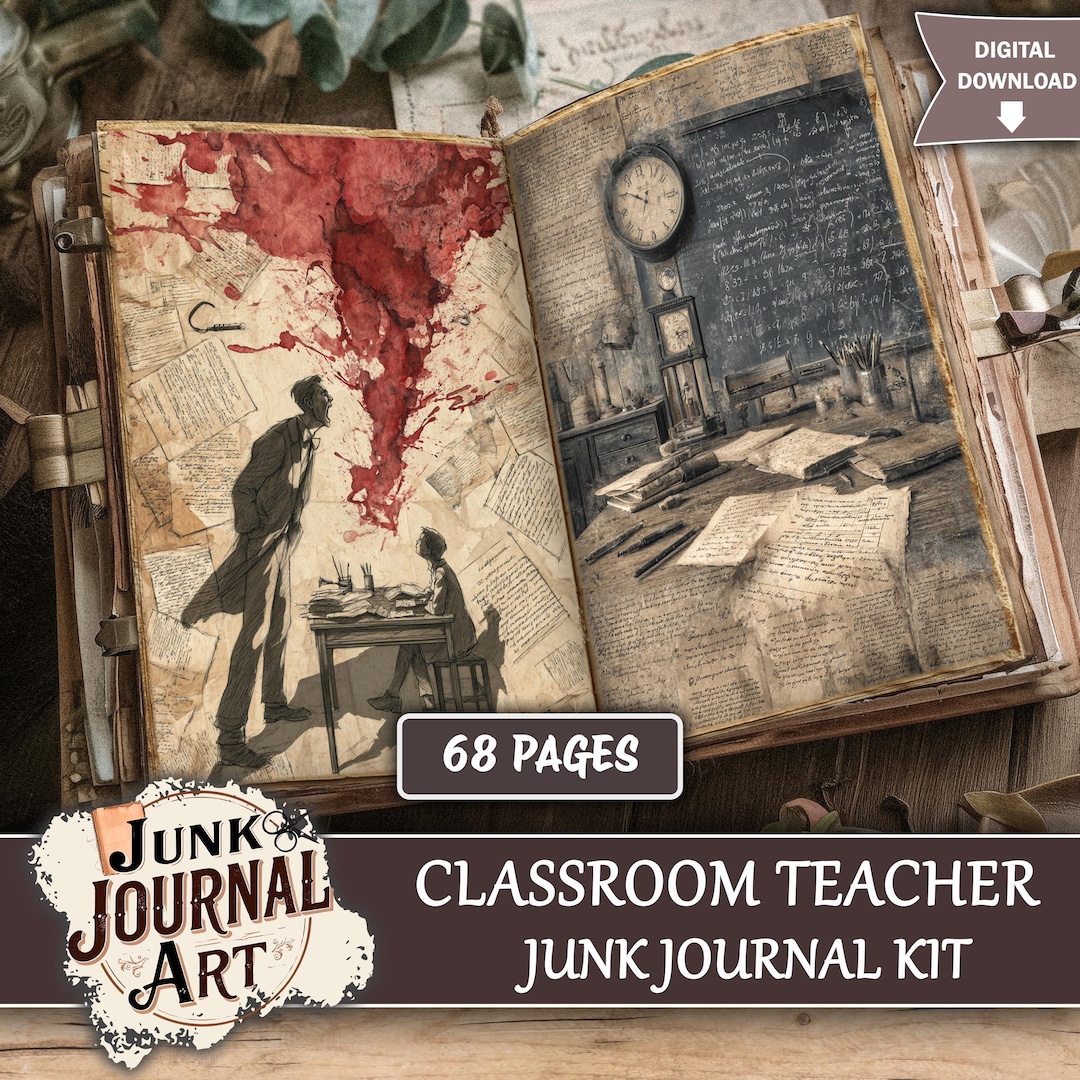 Classroom Teacher Junk Journal Printable Pages - Vintage School ...
