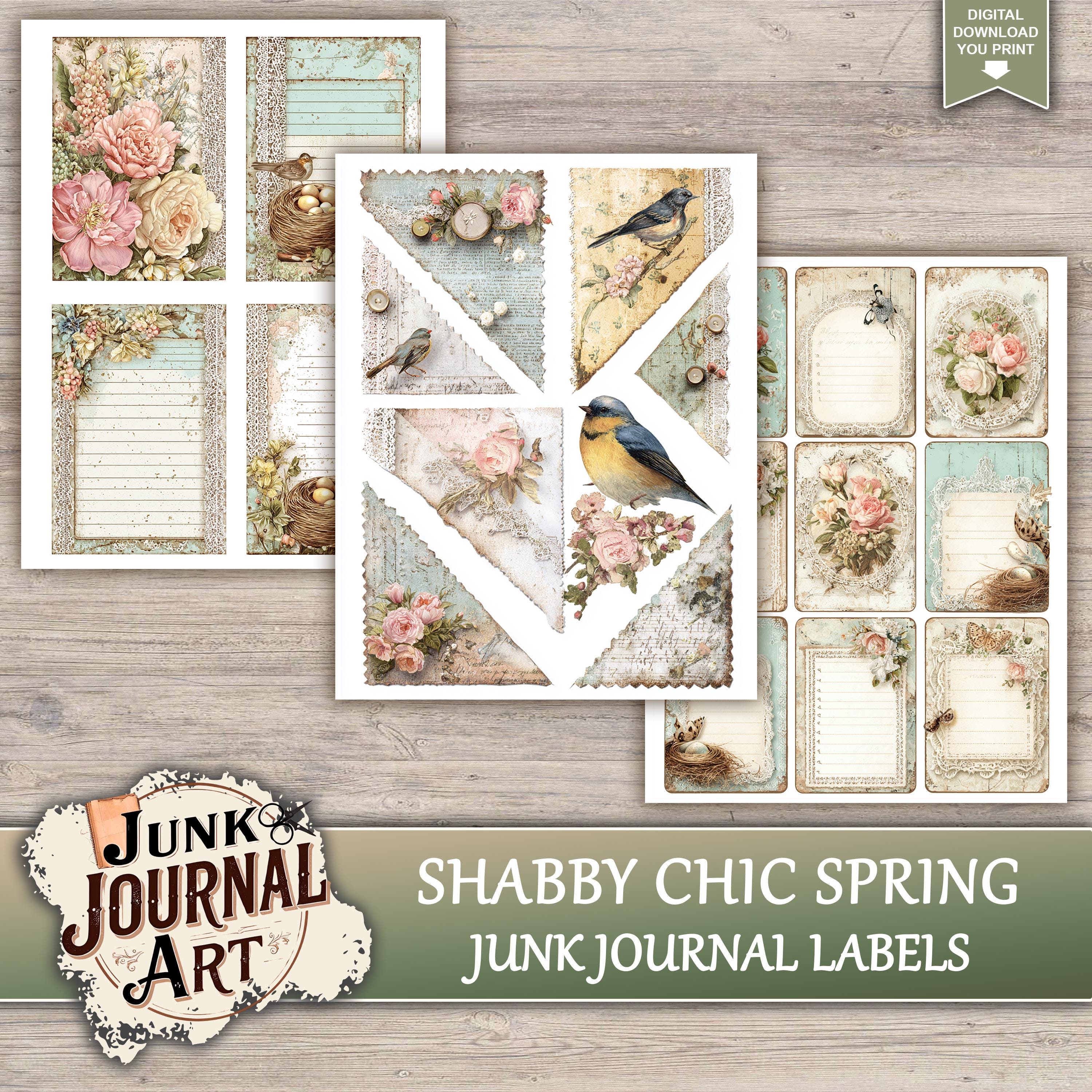 Shabby Chic Spring Junk Journal Printable Pages - Vintage Easter Kit ...