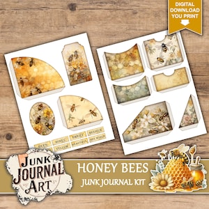 Honey Bees junk journal kit