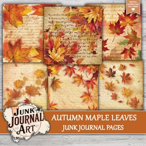The image is a collage of various autumn-themed elements, including leaves, text, and other decorative elements. The collage appears to be a collection of pages or images that together create a seasonal, autumnal atmosphere.