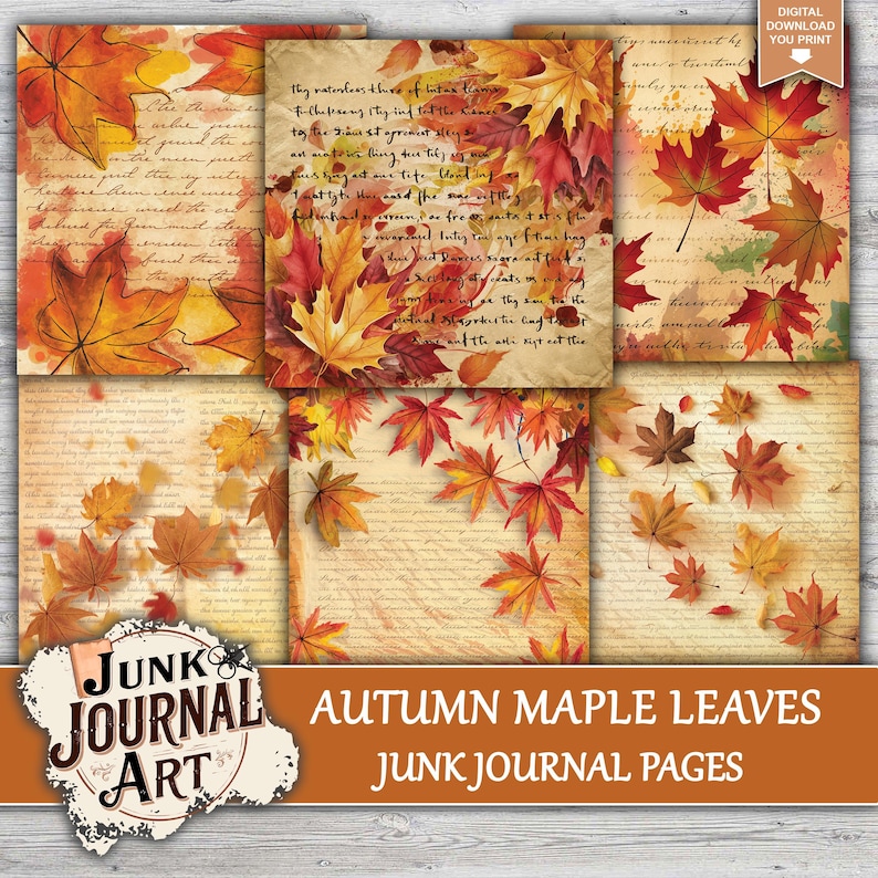 The image is a collage of various autumn-themed elements, including leaves, text, and other decorative elements. The collage appears to be a collection of pages or images that together create a seasonal, autumnal atmosphere.