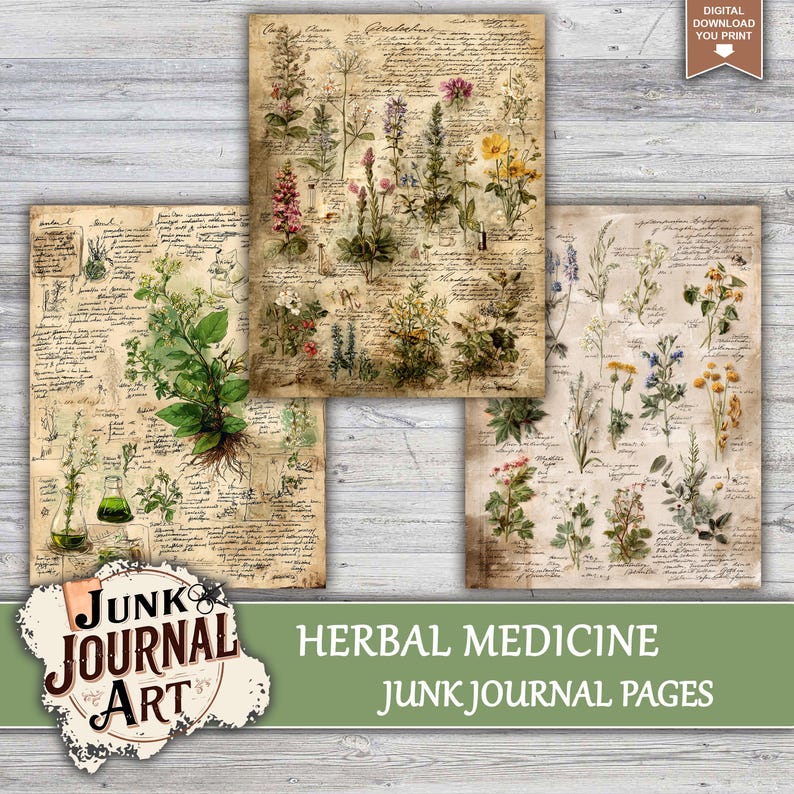 Apothecary Junk Journal supplies printable
