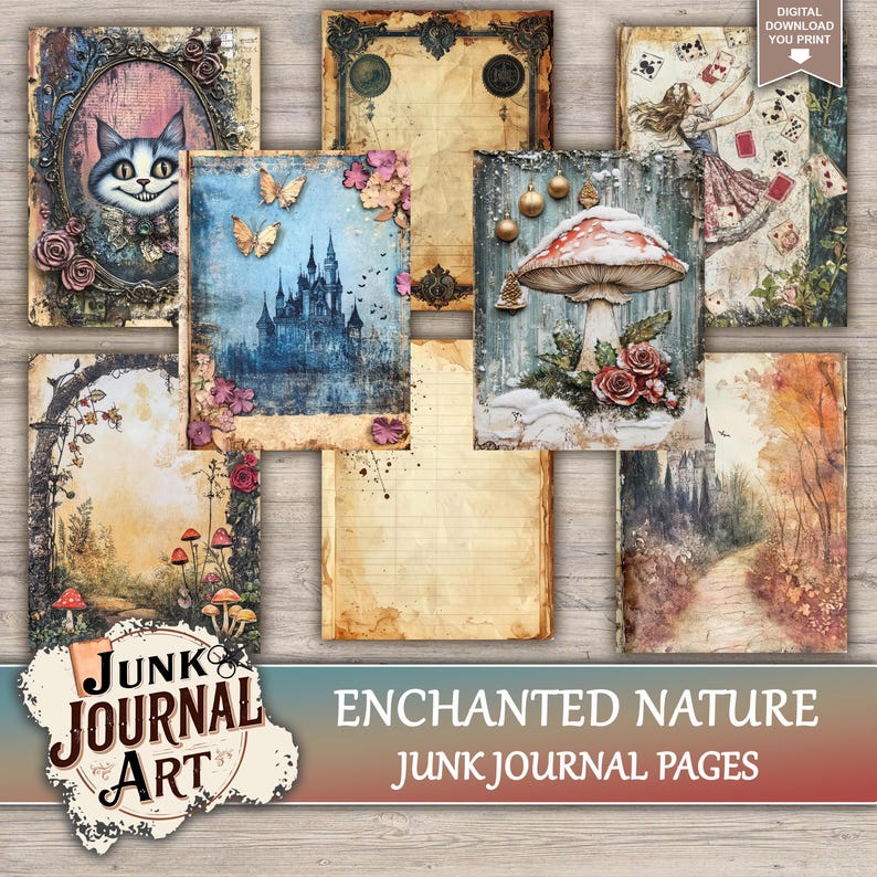 Enchanted Nature Junk Journal Printable Pages - Magical Forest Kit ...