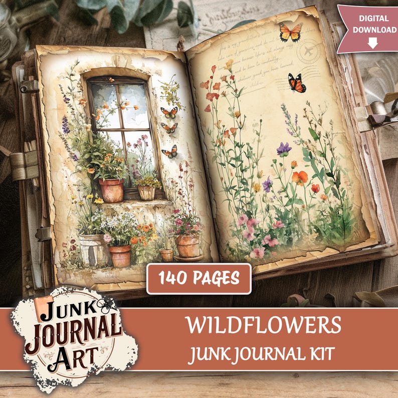 Junk Journal Wildflowers, Junk Journal Supplies, Junk Journal Kits ...