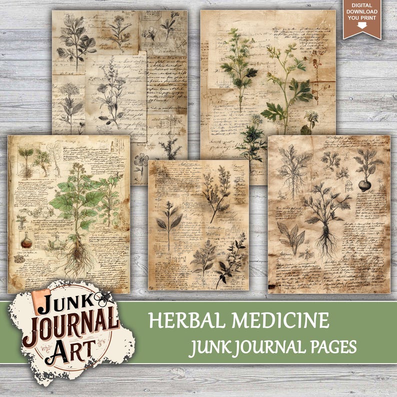 Apothecary Junk Journal supplies printable