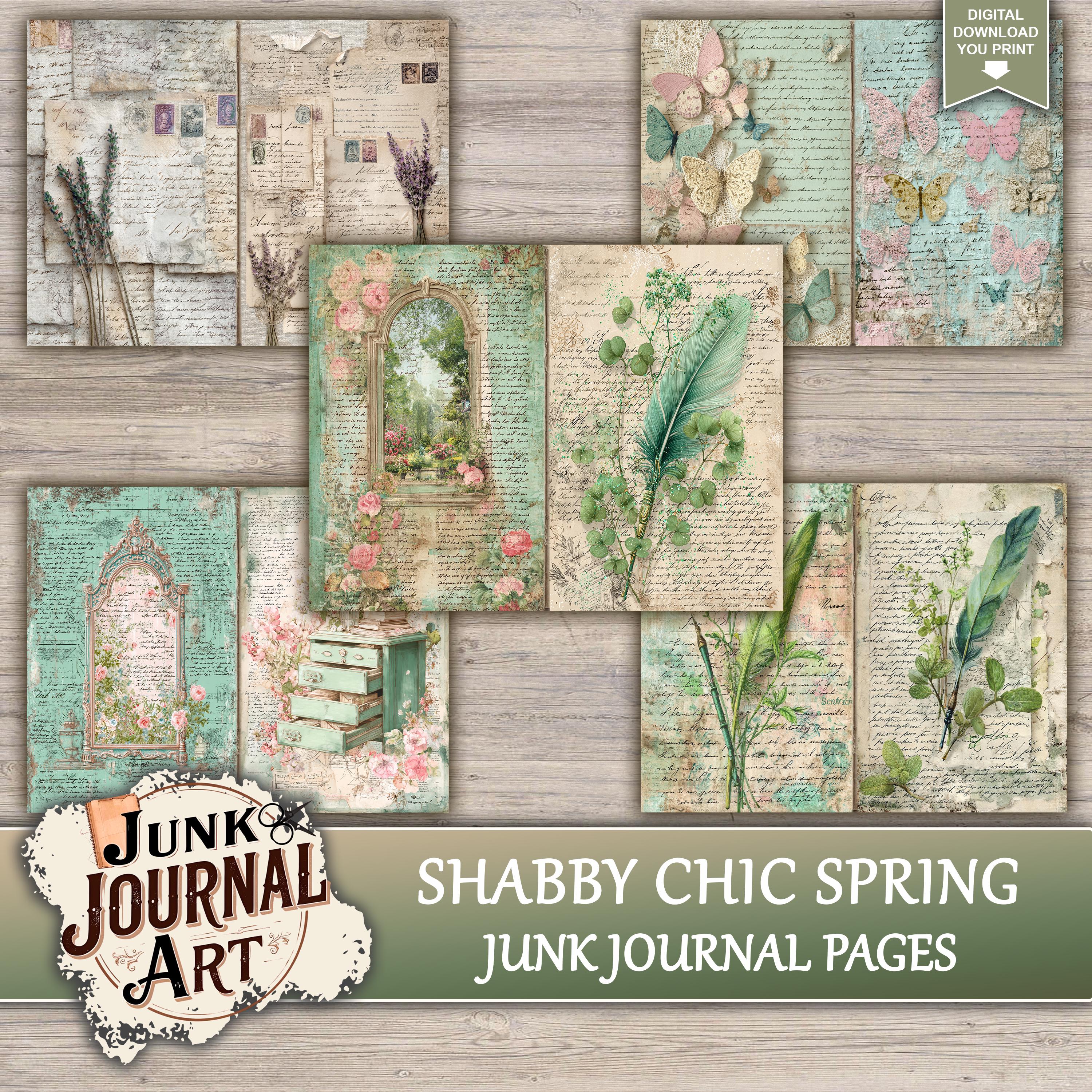 Shabby Chic Spring Junk Journal Printable Pages - Vintage Easter Kit ...
