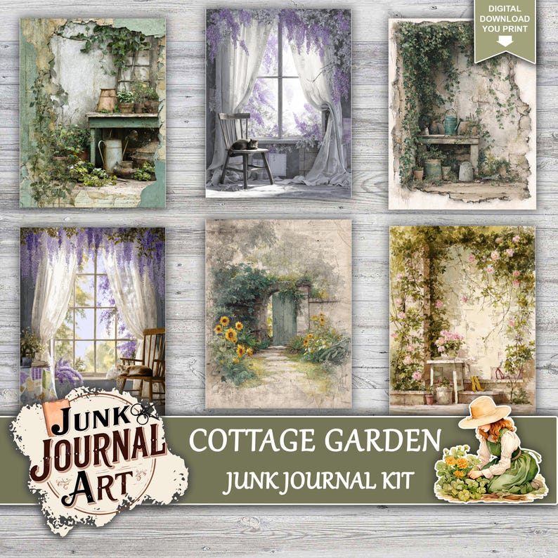 Cottage Garden Junk Journal, Junk Journal Supplies, Junk Journal Kits ...