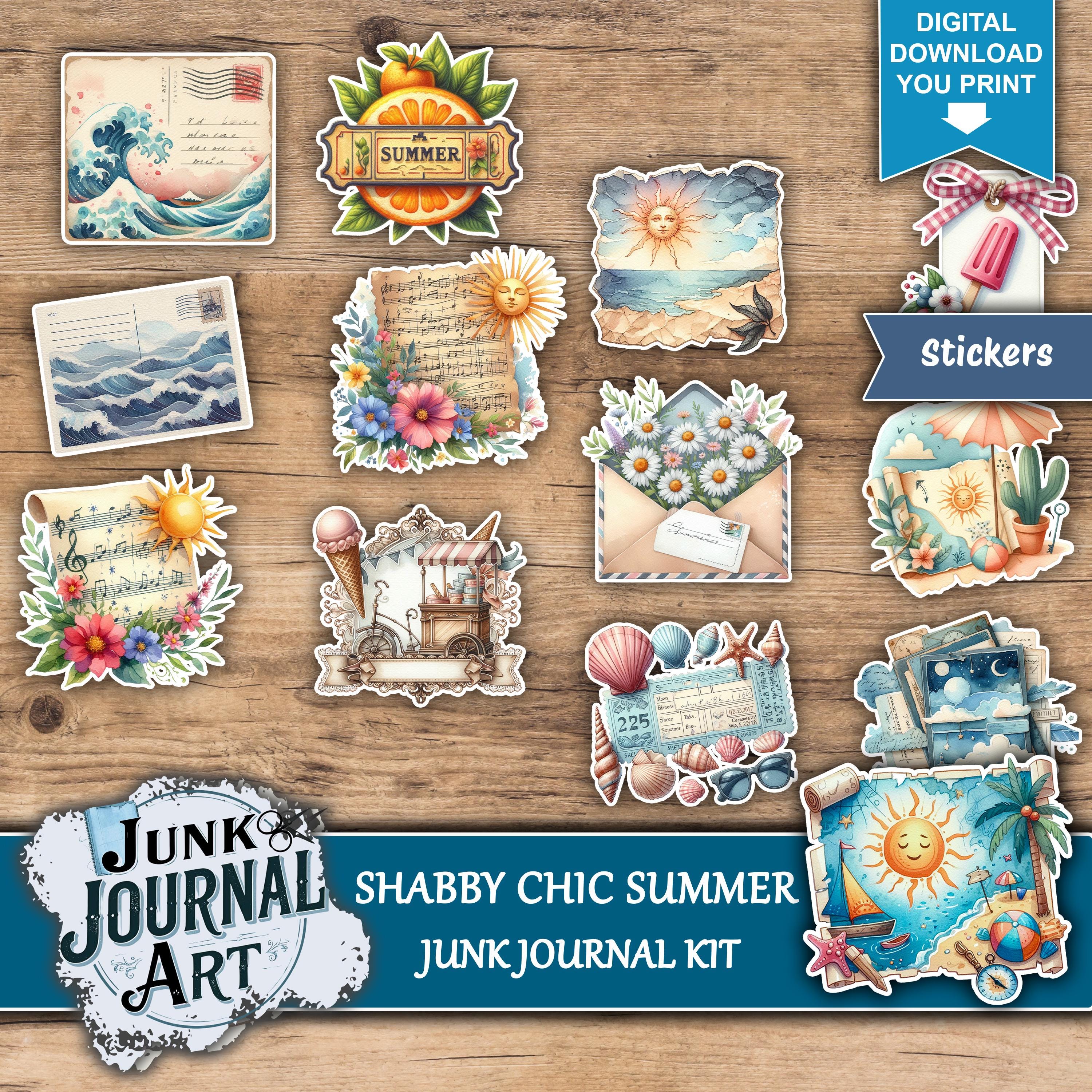 Shabby Chic Summer Junk Journal Kit Vintage Garden Pages Pink Floral shabby-chic-summer-junk-journal-kit-vintage-garden-pages-pink-floral