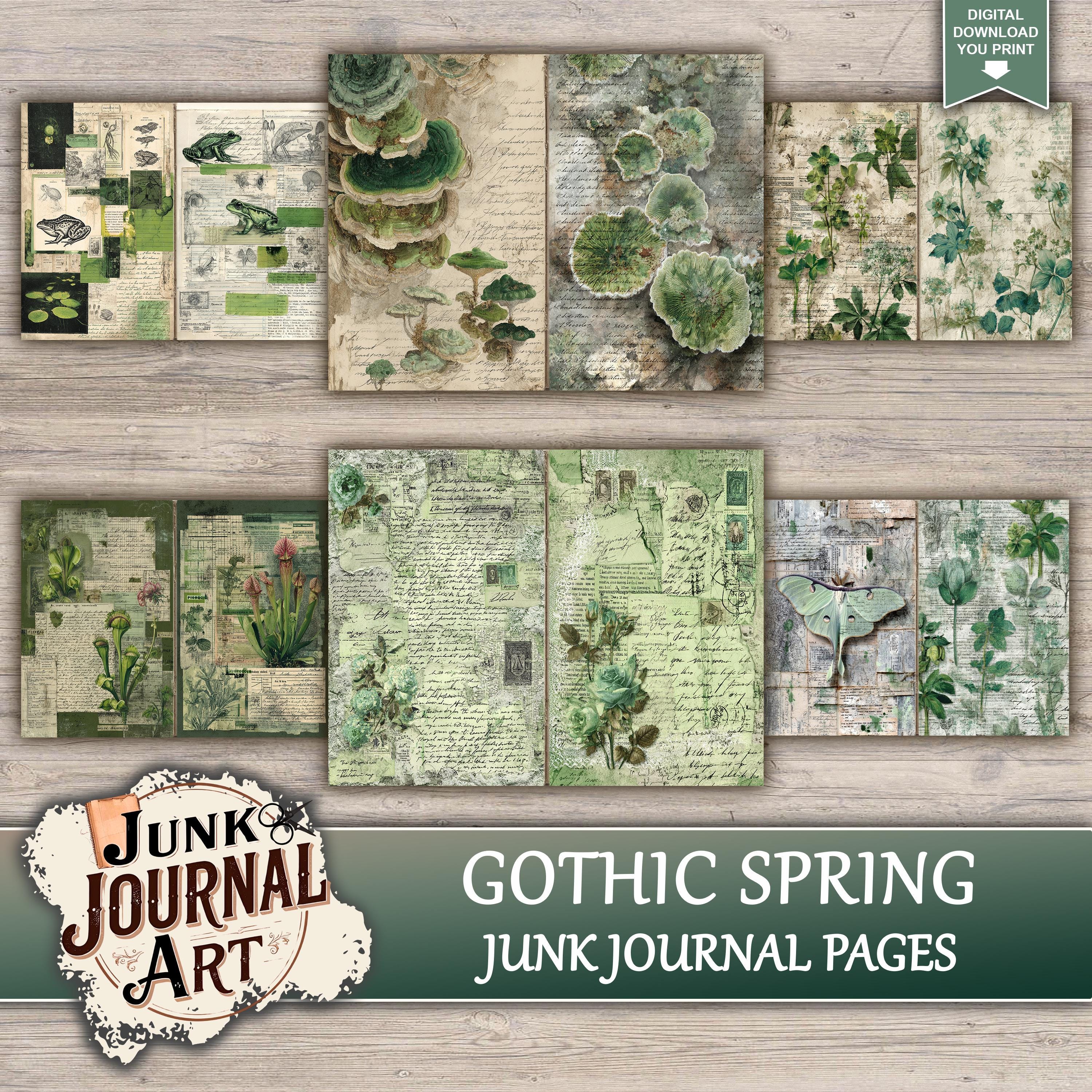 Gothic Spring Junk Journal Printable Pages - Junk Journal Supplies ...