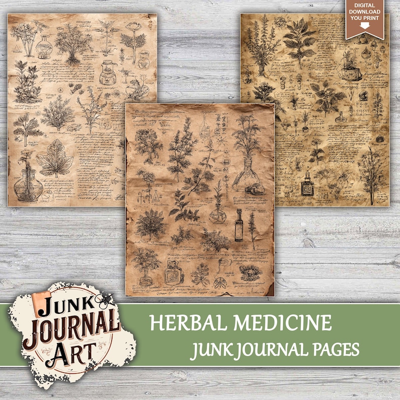 Apothecary Junk Journal supplies printable