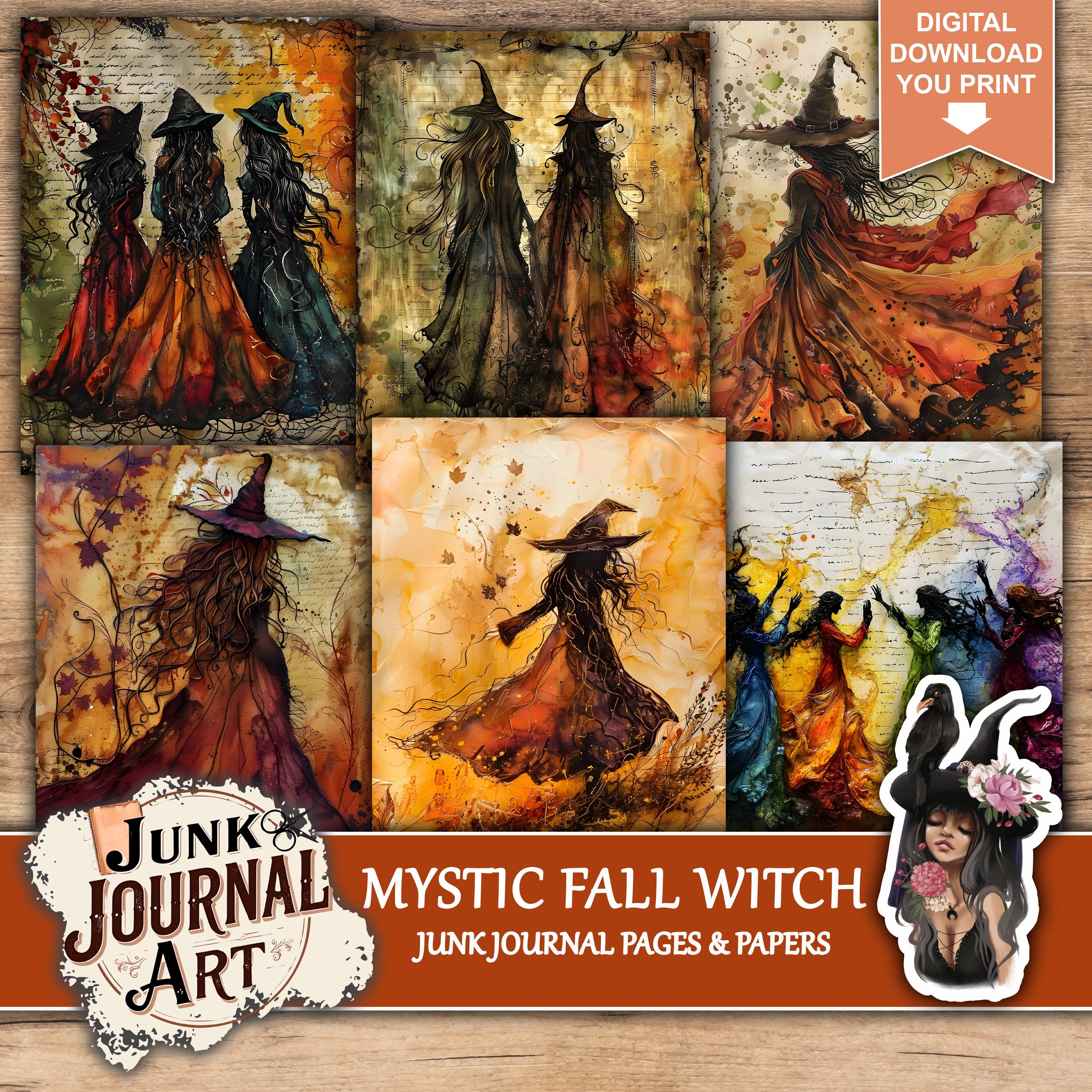 Junk Journal Witch, Fall Junk Journal Kit, Junk Journal Supplies, Junk ...