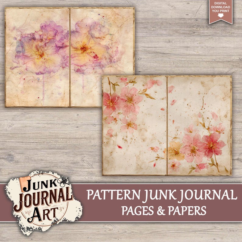 Journal Pattern Paper Design Pattern Junk Journal Pages, Marbled Texture Backgrounds, Abstract Mixed ...