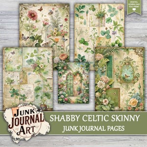 junk journal supplies, junk journal kits, junk journal ideas, junk journal paper,junk journal pages, vintage junk journal, Green Junk Journal,Skinny Junk Journal, Scrapbook Kit, flower junk journal, Shabby Chic Style, Rose junk journal, Cottage Core